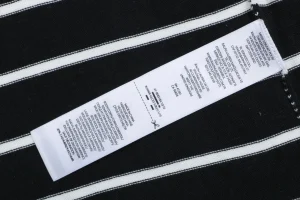 Ralph Lauren Pony Logo Jacquard Stripe T-Shirt Black Wash label