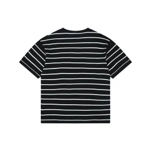 Ralph Lauren Pony Logo Jacquard Stripe T-Shirt Black back view