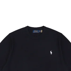 Ralph Lauren Pony Logo Knitted T-Shirt Navy