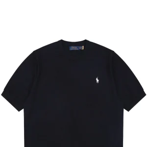 Ralph Lauren Pony Logo Knitted T-Shirt Navy