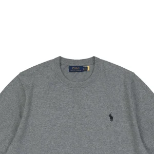 Ralph Lauren Pony Logo Knitted T-Shirt Grey