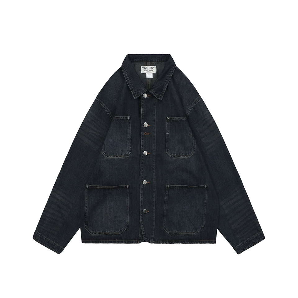 Ralph Lauren RRL-Inspired Vintage Denim Jacket Front view