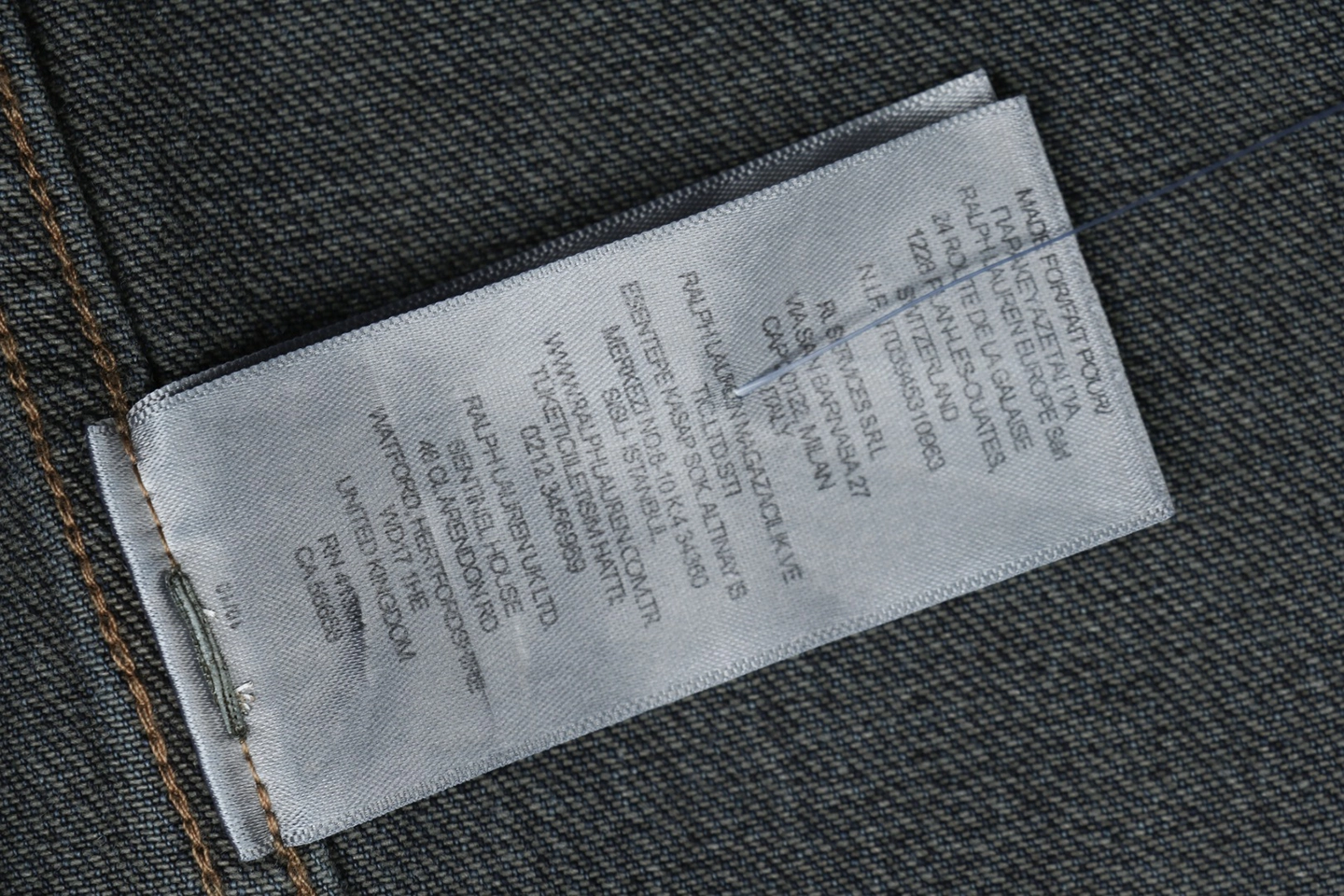 Ralph Lauren RRL-Inspired Vintage Denim Jacket Wash label