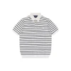Ralph Lauren Striped Jacquard Knit Polo T-Shirt (White/Black)