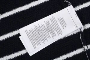 Ralph Lauren Striped Jacquard Knit Polo Shirt Black Wash label