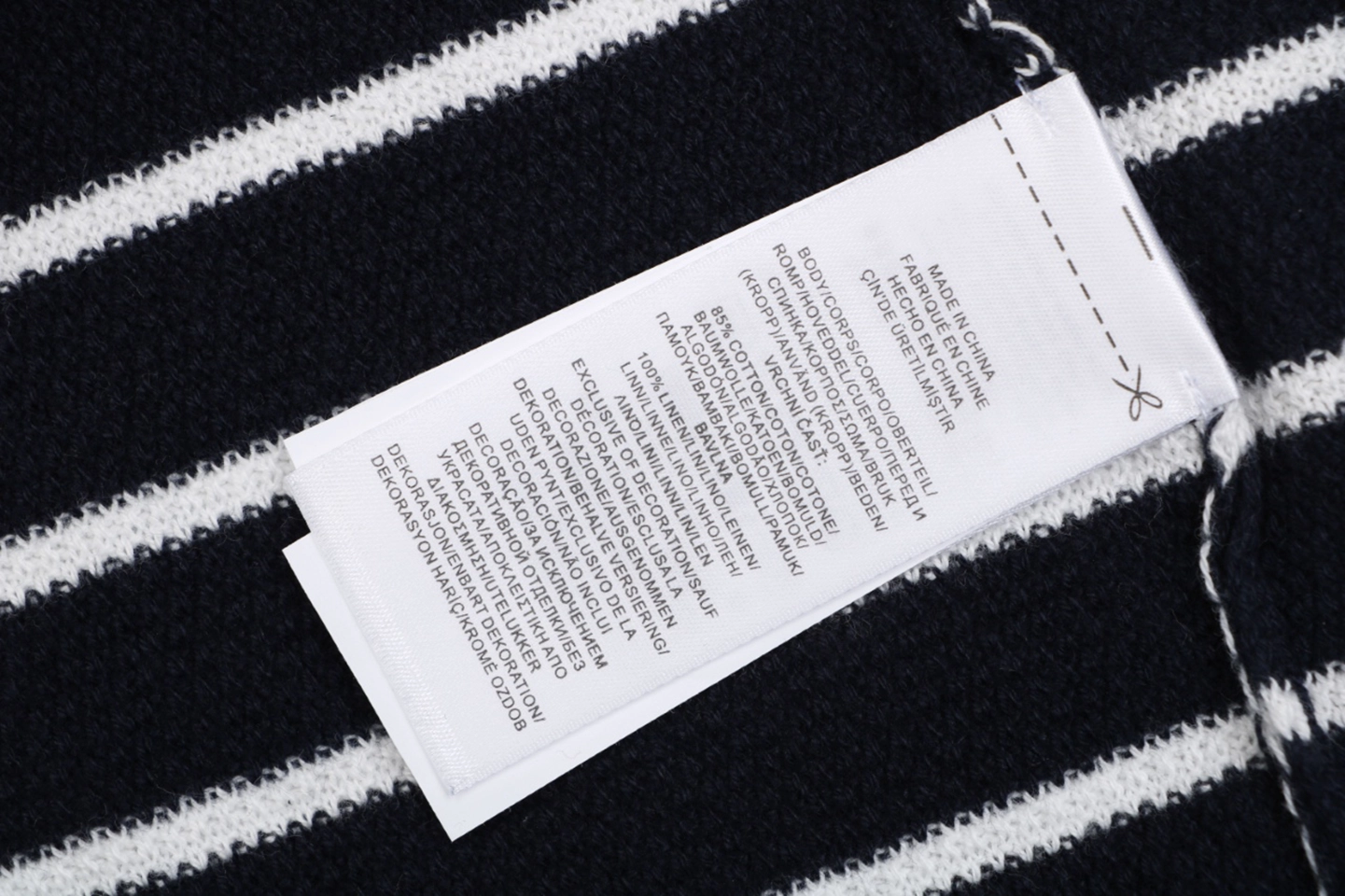 Ralph Lauren Striped Jacquard Knit Polo Shirt Black Wash label