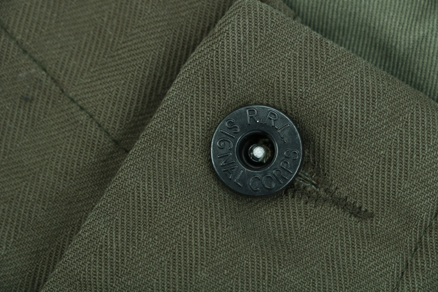 Ralph Lauren Vintage Military Cargo Pants Green Button