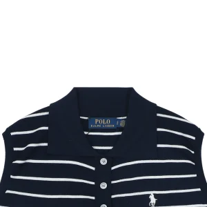 Ralph Lauren Vintage Striped Knit Polo Vest Black