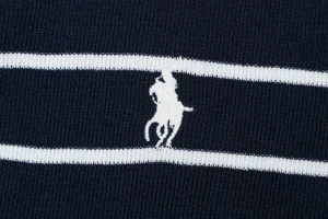 Ralph Lauren Vintage Striped Knit Polo Vest Black Brand