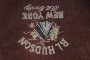 Ralph Lauren W75 Vintage Corduroy Embroidered Jacket Front Print