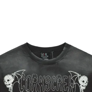 Saint Michael Corkscrew Bat Graphic T-Shirt