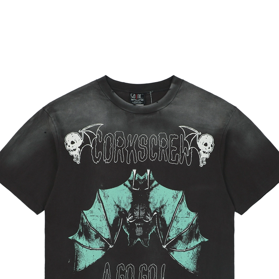 Saint Michael Corkscrew Bat Graphic T-Shirt