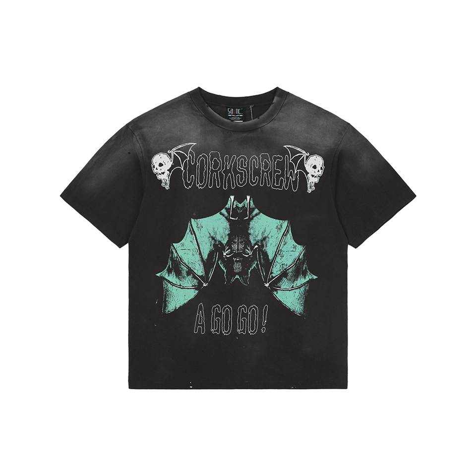 Saint Michael Corkscrew Bat Graphic T-Shirt