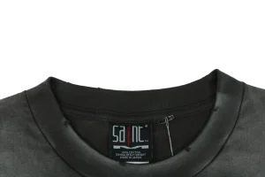 Saint Michael Corkscrew Bat Graphic T-Shirt Collar