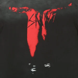 Saint Michael Corkscrew Bat Graphic T-Shirt Back Print