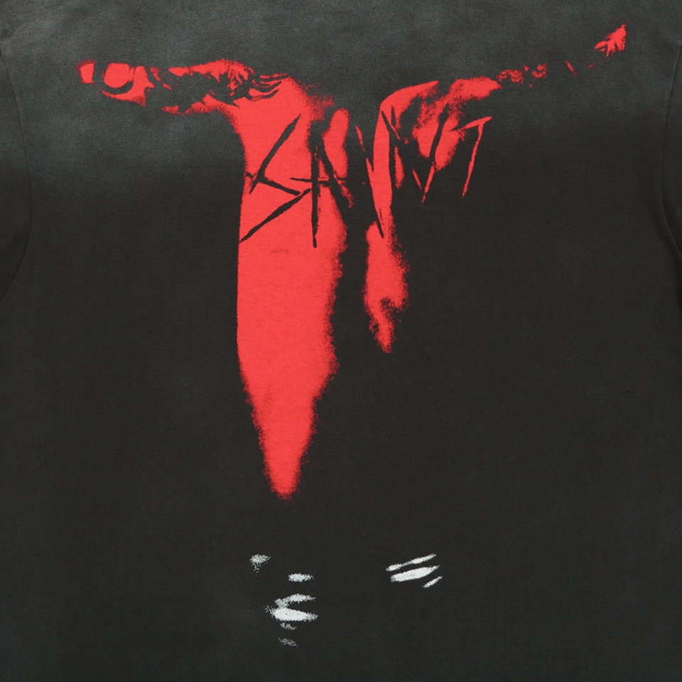 Saint Michael Corkscrew Bat Graphic T-Shirt Back Print