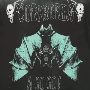 Saint Michael Corkscrew Bat Graphic T-Shirt Front Print