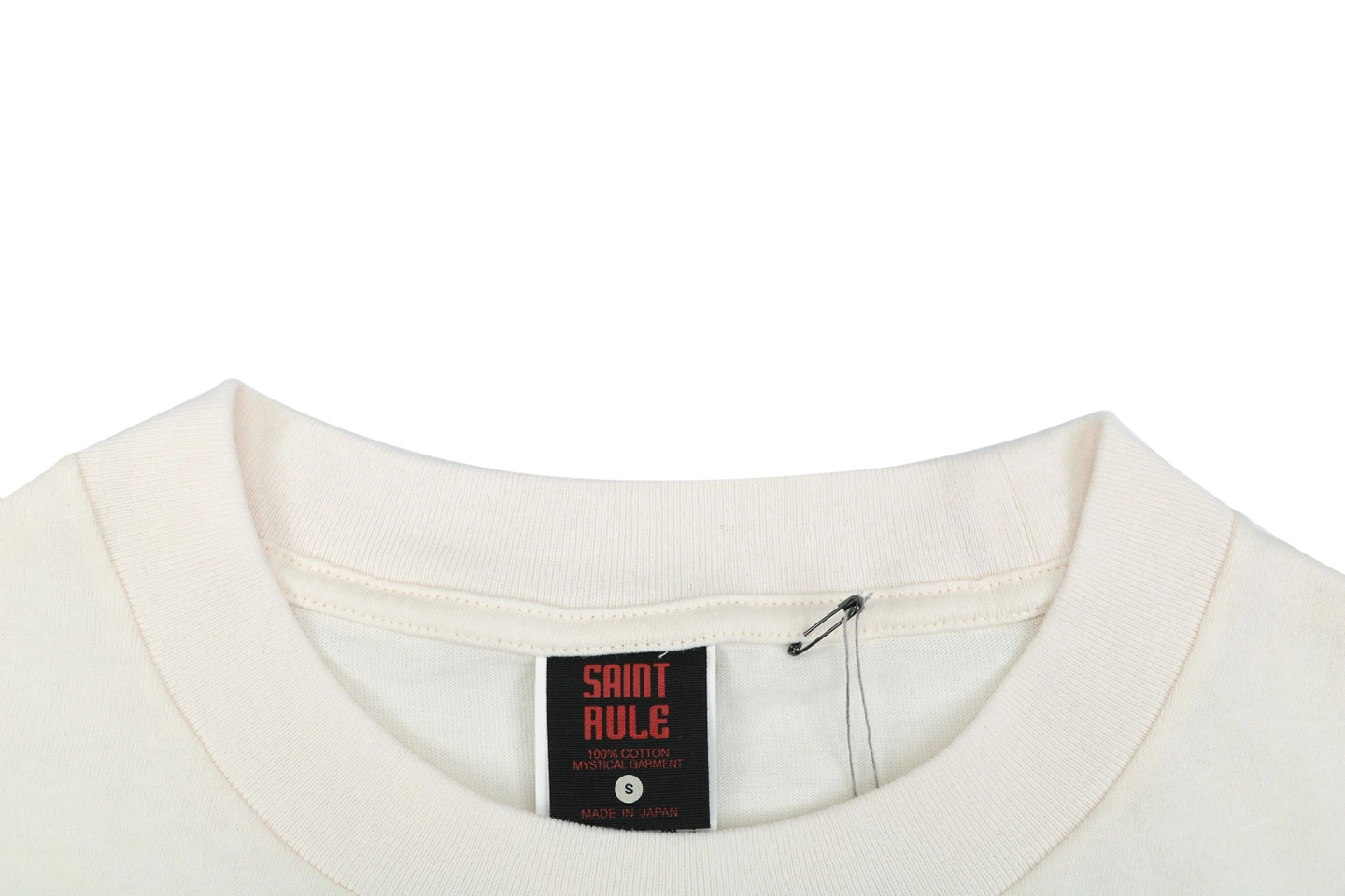 Saint Michael Cyber Marilyn Graphic T-Shirt Collar