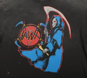 Saint Michael Grim Reaper Graphic T-Shirt Front Print