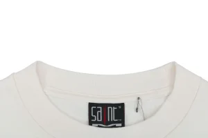 Saint Michael Pink Heart Graphic T-Shirt Collar