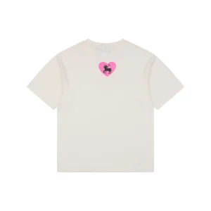 Saint Michael Pink Heart Graphic T-Shirt Back view