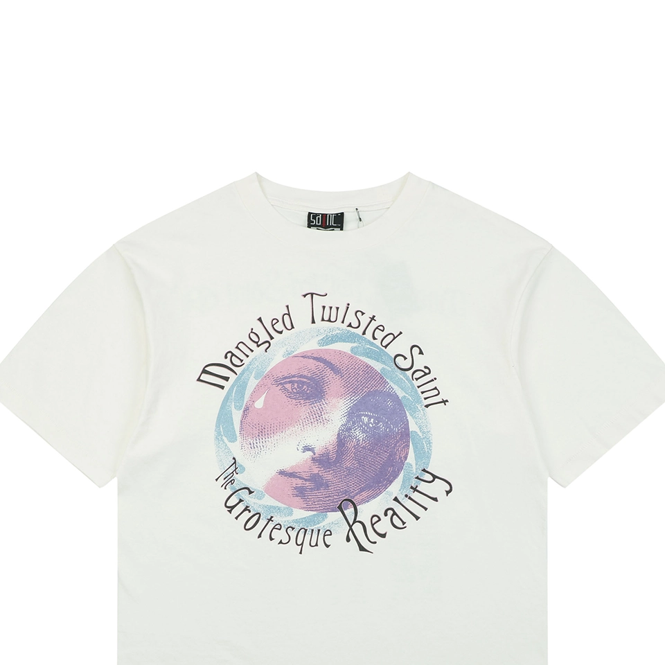 Saint Michael Pink Purple Madonna Graphic Vintage T-Shirt