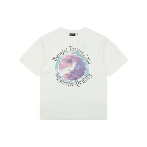 Saint Michael Pink Purple Madonna Graphic Vintage T-Shirt Front view