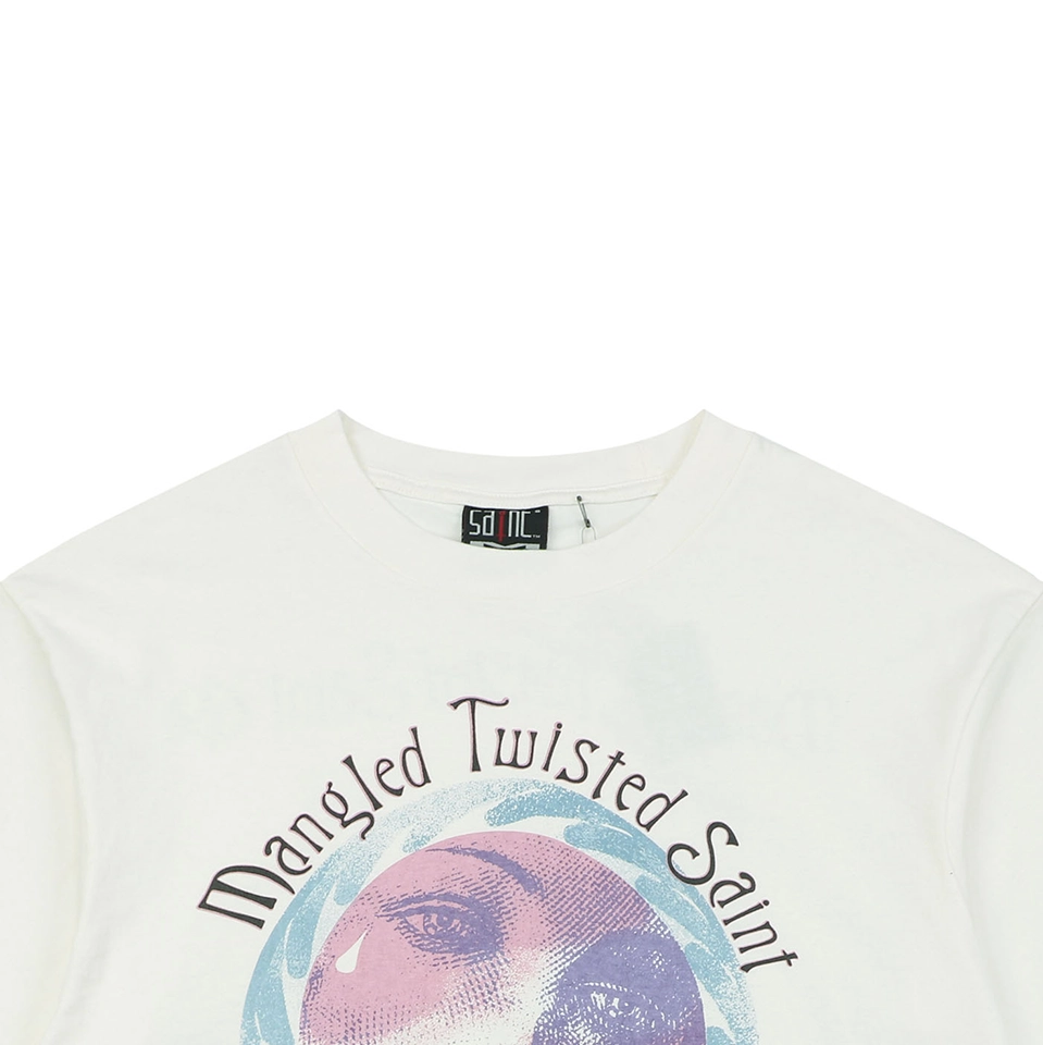 Saint Michael Pink Purple Madonna Graphic Vintage T-Shirt