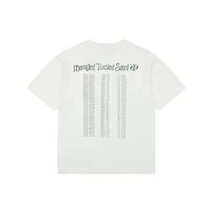 Saint Michael Pink Purple Madonna Graphic Vintage T-Shirt Back view