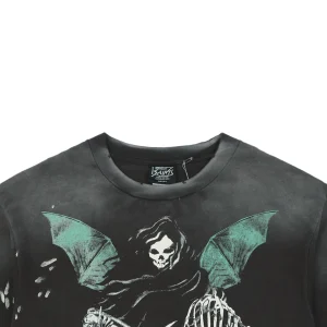 Saint Michael Skeleton Angel Graphic Vintage T-Shirt