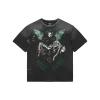 Saint Michael Skeleton Angel Graphic Vintage T-Shirt