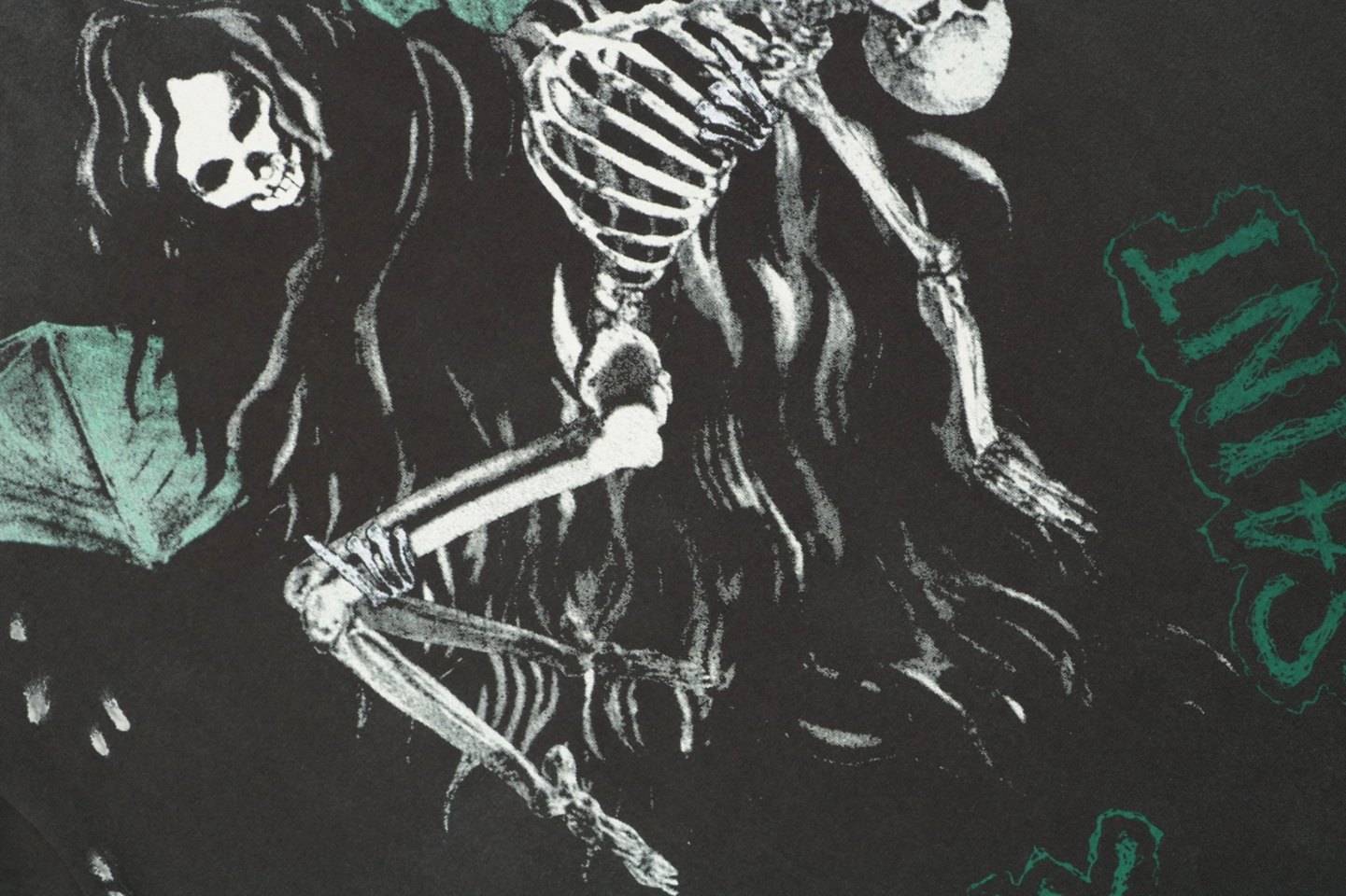 Saint Michael Skeleton Angel Graphic Vintage T-Shirt Front Print
