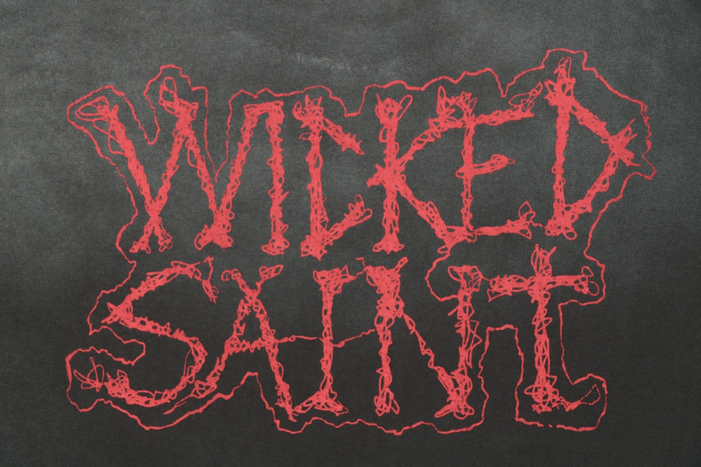 Saint Michael Skeleton Angel Graphic Vintage T-Shirt Back Print