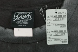 Saint Michael Skeleton Angel Graphic Vintage T-Shirt Brand label