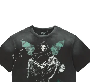 Saint Michael Skeleton Angel Graphic Vintage T-Shirt