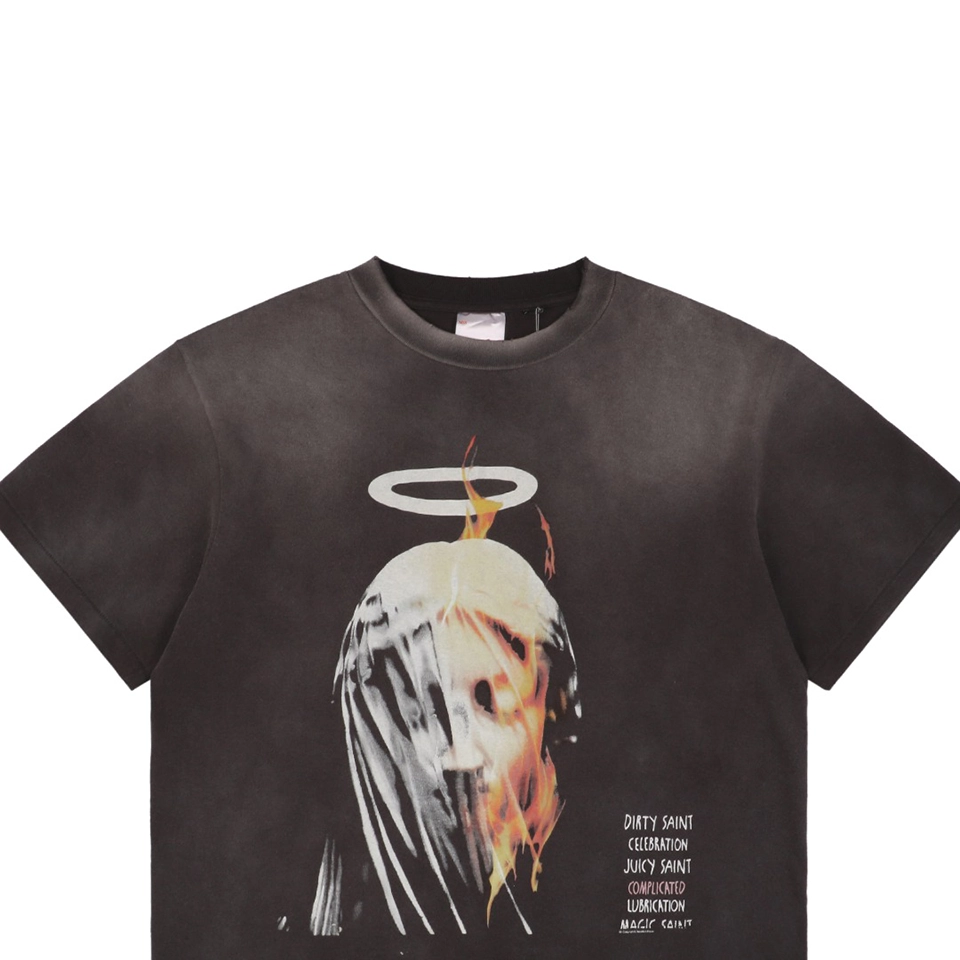 Saint Michael Veiled Angel Graphic T-Shirt