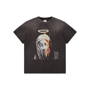 Saint Michael Veiled Angel Graphic T-Shirt Front view