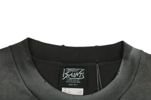 Saint Michael Vintage Skull Statue T-Shirt Collar