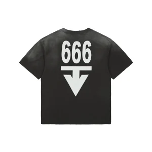 Saint Michael Vintage Skull Statue T-Shirt Back view