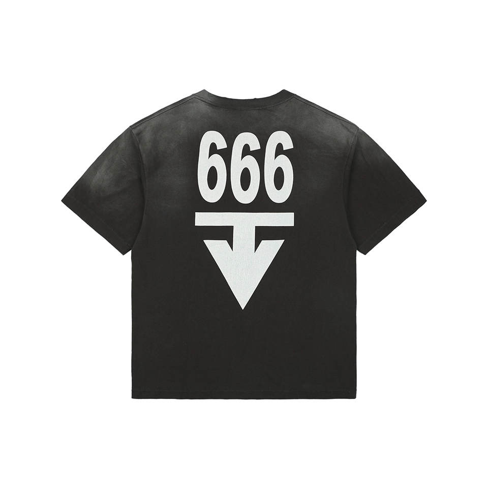 Saint Michael Vintage Skull Statue T-Shirt Back view