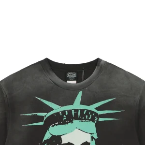 Saint Michael Vintage Skull Statue T-Shirt