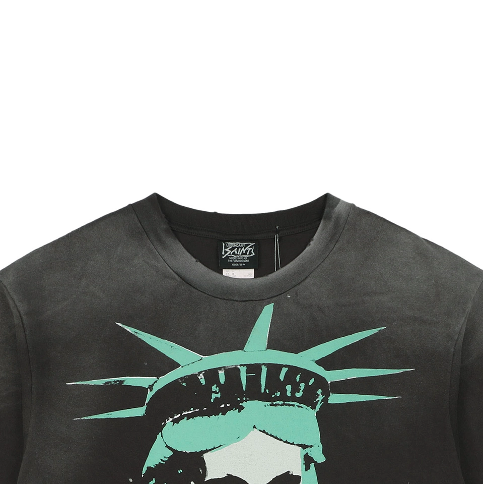 Saint Michael Vintage Skull Statue T-Shirt