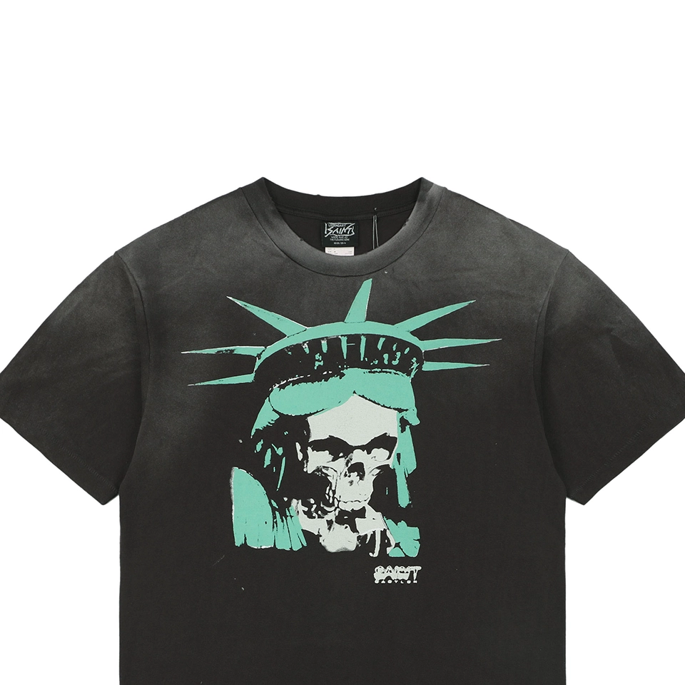 Saint Michael Vintage Skull Statue T-Shirt