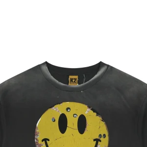 Saint Michael Vintage Smiley Distressed T-Shirt