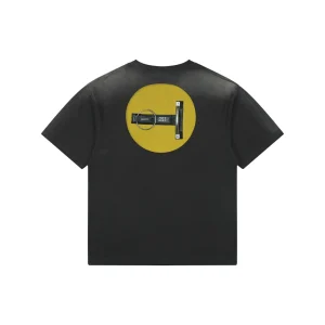 Saint Michael Vintage Smiley Distressed T-Shirt Back view