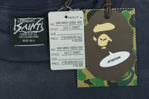 Saint Michael x BAPE Vintage Graphic T-Shirt Brand label