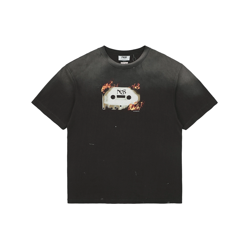 Saint Michael × Nas Flame Cassette Graphic T-Shirt Front view
