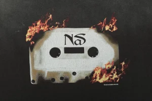 Saint Michael × Nas Flame Cassette Graphic T-Shirt Front Print