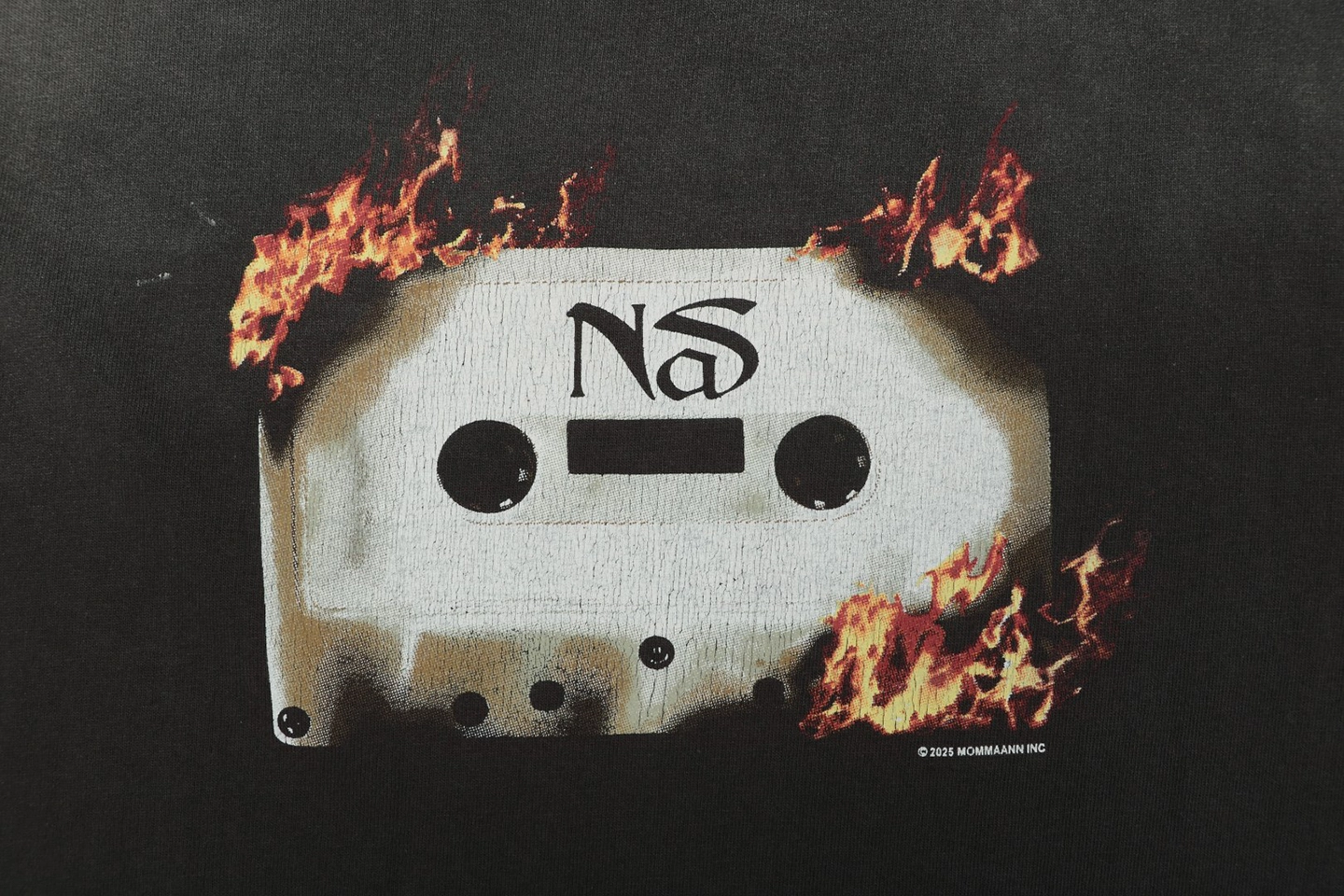 Saint Michael × Nas Flame Cassette Graphic T-Shirt Front Print