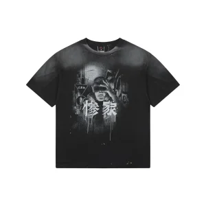Saint Michael × Santastic! × GEEKS RULE Vintage Anime Graphic T-Shirt Front view